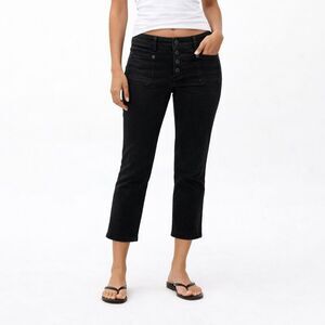 One Teaspoon Super Dupers Jeans Cropped Skinny Black Dark Wash Women’s Size 28